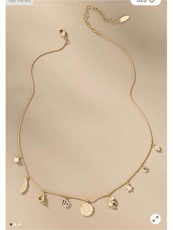 Anthropologie Jewelry - Anthropologie Aries Gold Zodiac Charm Necklace